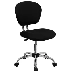 Flash Furniture Mesh Mid-Back Swivel Task Chair, Black/Silver