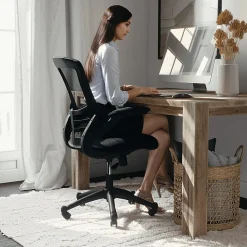 Flash Furniture Mesh Mid-Back Swivel Task Chair With Flip-Up Arms, Black