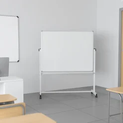 Flash Furniture Mobile Reversible Magnetic Dry-Erase Whiteboard, 62 1/2