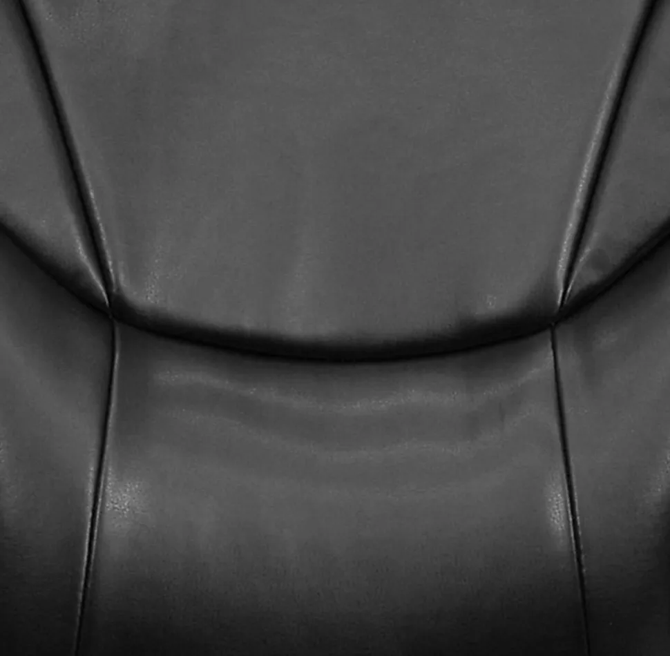 Flash Furniture Overstuffed Ergonomic LeatherSoft™ Faux Leather High-Back Swivel Chair, Black