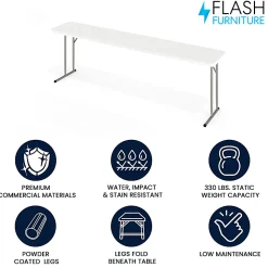 Flash Furniture Plastic Folding Training Table, 29