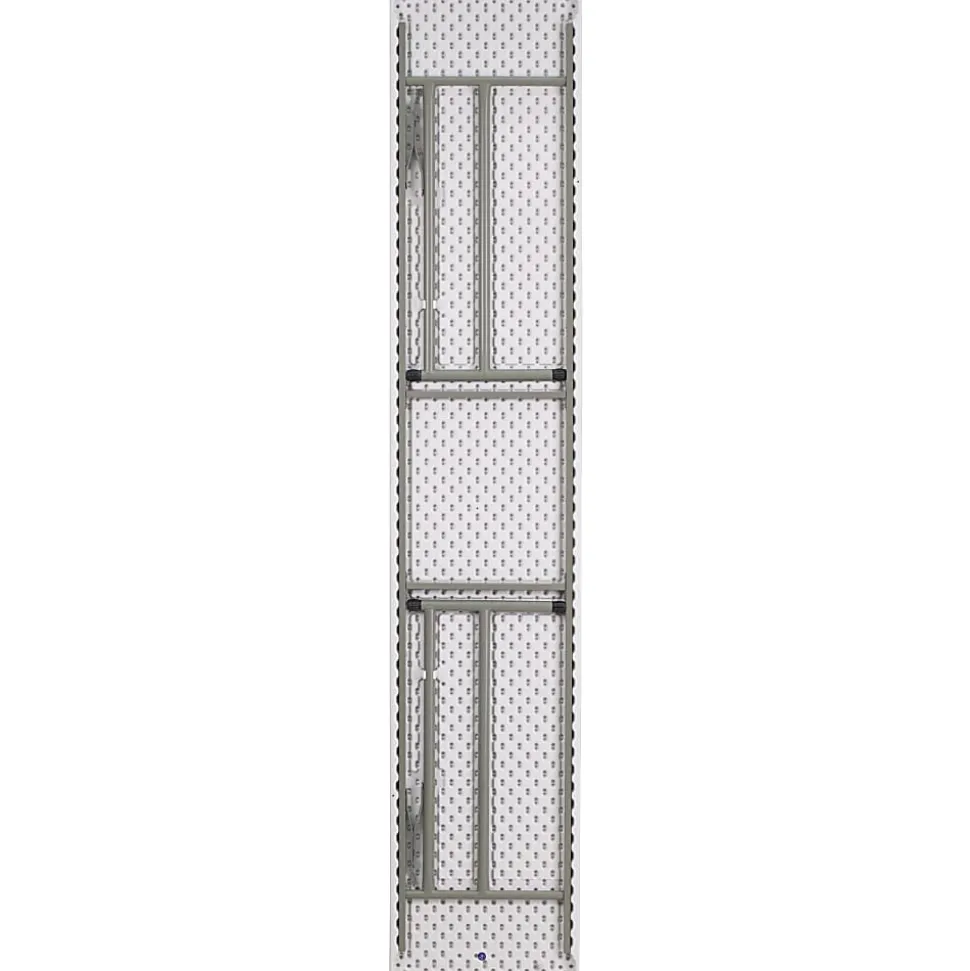 Flash Furniture Plastic Folding Training Table, 29"H x 18"W x 96"D, Granite White