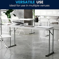 Flash Furniture Plastic Folding Table, 29