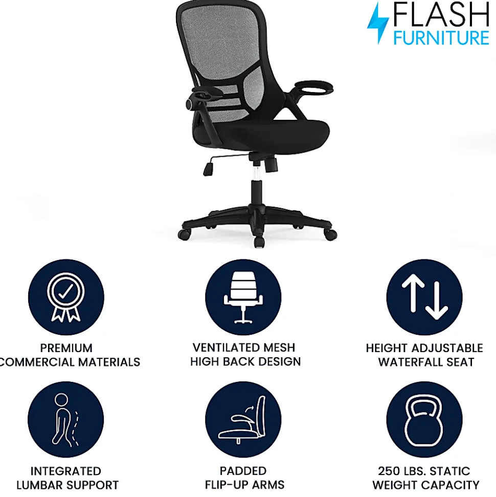 Flash Furniture Porter Ergonomic Mesh High-Back Office Chair, Black