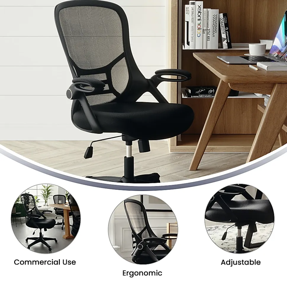 Flash Furniture Porter Ergonomic Mesh High-Back Office Chair, Black