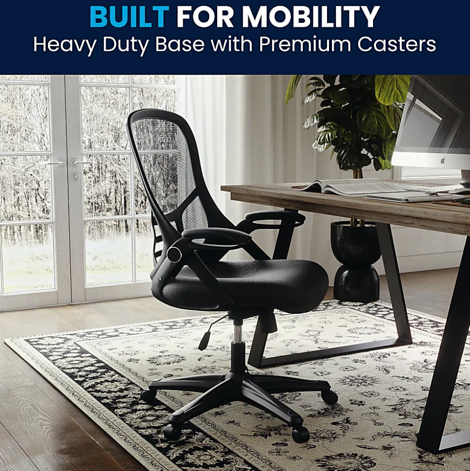 Flash Furniture Porter Ergonomic Mesh High-Back Office Chair, Black