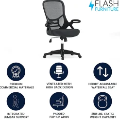 Flash Furniture Porter Ergonomic Mesh High-Back Office Chair, Gray