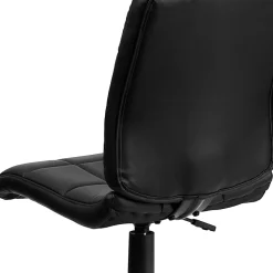 Flash Furniture Quilted Vinyl Mid-Back Swivel Task Chair, Armless,  Black