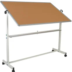 Flash Furniture Reversible Cork Bulletin/Magnetic Dry-Erase Whiteboard, 64 3/4