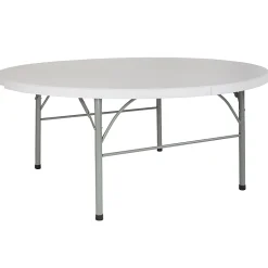 Flash Furniture Round Bi-Fold Plastic Banquet And Event Folding Table, 29