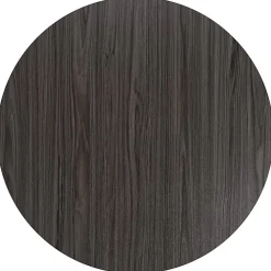Flash Furniture Round Multipurpose Conference Table, 30"H x 35-1/2"W x 35-1/2"D, Rustic Gray/Black