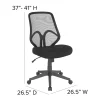 Flash Furniture Salerno Series Ergonomic Mesh High-Back Office Chair, Black