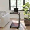 Flash Furniture Sit/Stand Ergonomic Computer Desk Mobile Workstation With Removable Pouch, 46-3/4"H x 24"W x 20"D, Mahogany