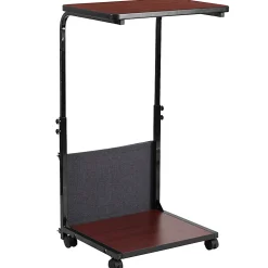 Flash Furniture Sit/Stand Ergonomic Computer Desk Mobile Workstation With Removable Pouch, 46-3/4