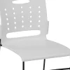 Flash Furniture Sled-Base Stacking Chair With Handle And Air-Vent Back, White/Black