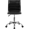 Flash Furniture Vinyl Low-Back Swivel Armless Task Chair, Black/Gray