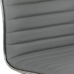 Flash Furniture Vinyl Low-Back Swivel Armless Task Chair, Light Gray/Gray
