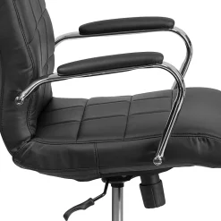 Flash Furniture Vinyl Mid-Back Executive Office Chair, Black
