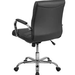 Flash Furniture Vinyl Mid-Back Executive Office Chair, Black