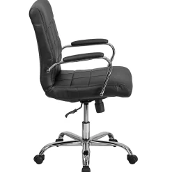 Flash Furniture Vinyl Mid-Back Executive Office Chair, Black