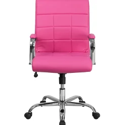 Flash Furniture Vinyl Mid-Back Executive Office Chair, Pink