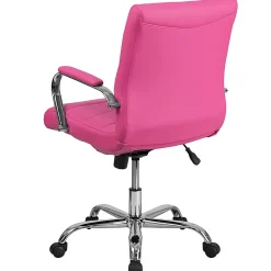 Flash Furniture Vinyl Mid-Back Executive Office Chair, Pink