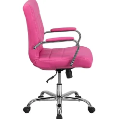 Flash Furniture Vinyl Mid-Back Executive Office Chair, Pink