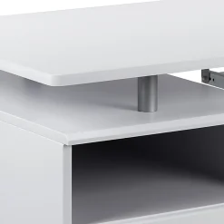 Flash Furniture 48"W Computer Desk With 3-Drawer Single Pedestal, White