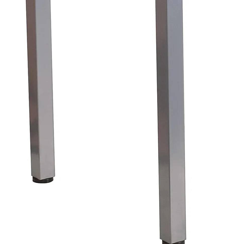 Flash Furniture 48"W Contemporary Glass Computer Desk, Clear/Silver
