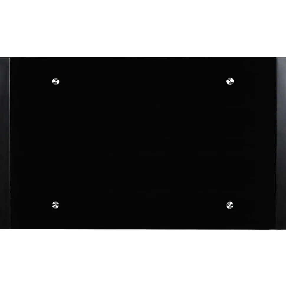 Flash Furniture 36"W Glass Computer Desk With Crisscross Frame, Black