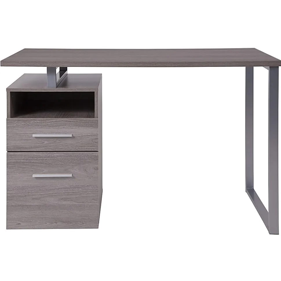 Flash Furniture 47"W Harwood Computer Desk, Light Ash