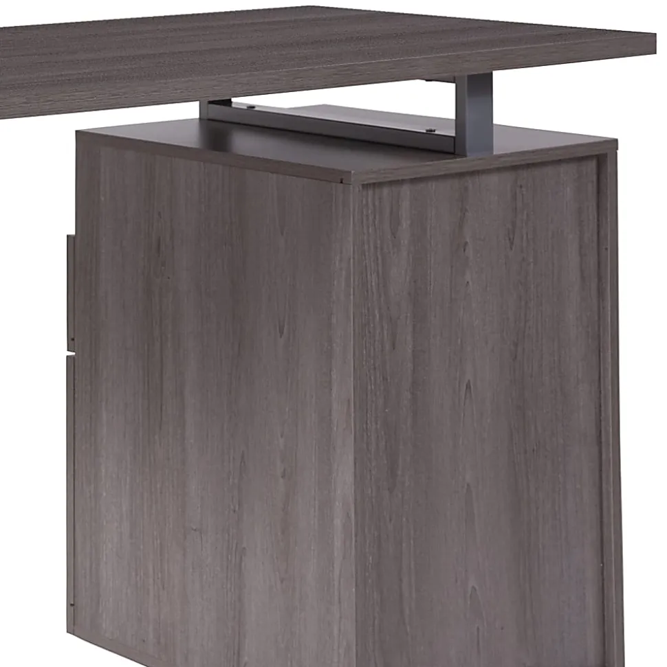 Flash Furniture 47"W Harwood Computer Desk, Light Ash