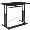 Flash Furniture 40"W Height-Adjustable Sit-To-Stand Home Office Desk, Black
