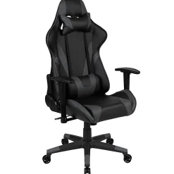 Flash Furniture X20 Ergonomic LeatherSoft High-Back Racing Gaming Chair, Gray