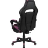 Flash Furniture X40 Gaming Chair With Fully Reclining Back And Arms, Black/Purple