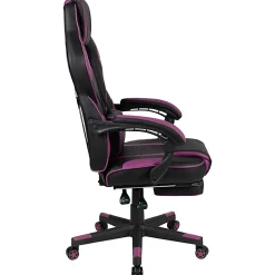 Flash Furniture X40 Gaming Chair With Fully Reclining Back And Arms, Black/Purple