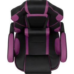 Flash Furniture X40 Gaming Chair With Fully Reclining Back And Arms, Black/Purple