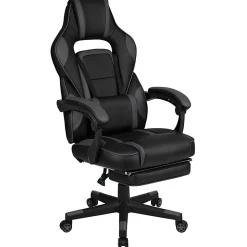 Flash Furniture X40 Gaming Chair With Fully Reclining Back And Arms, Black/Gray