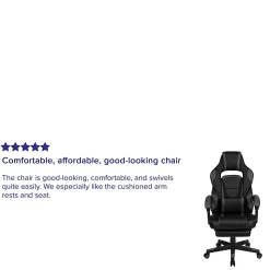 Flash Furniture X40 Gaming Chair With Fully Reclining Back And Arms, Black/Gray