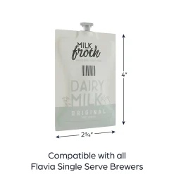 FLAVIA® Coffee ALTERRA® Single-Serve Coffee Freshpacks, Real Milk Froth Powder, Carton Of 72
