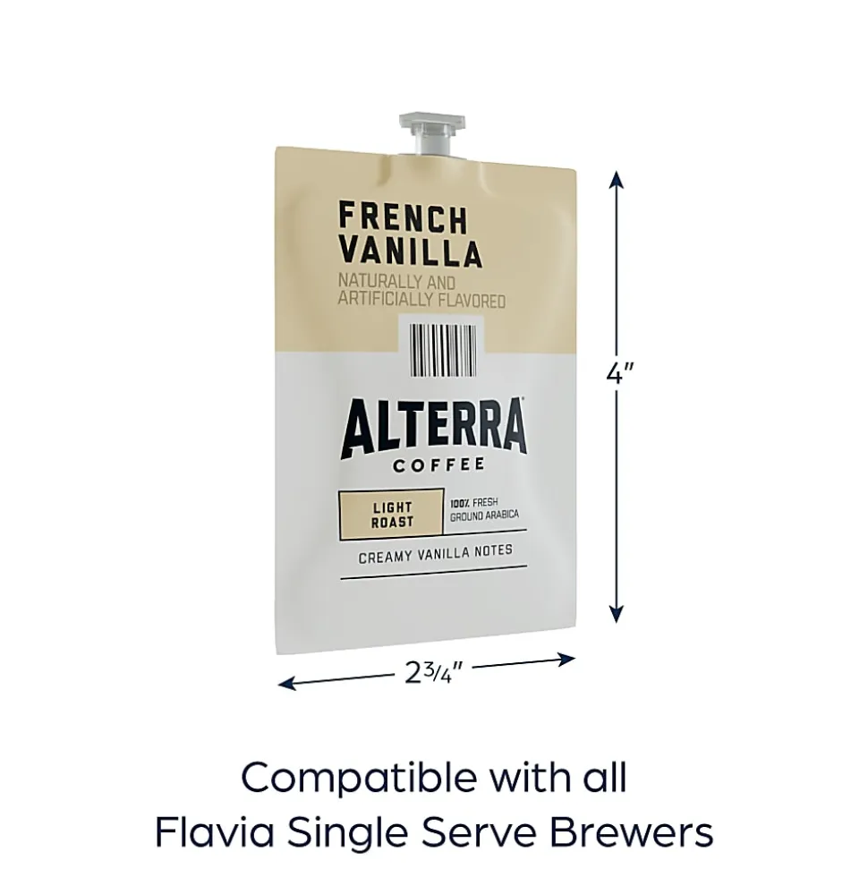 FLAVIA® Coffee ALTERRA® Single-Serve Coffee Freshpacks, French Vanilla, Carton Of 100