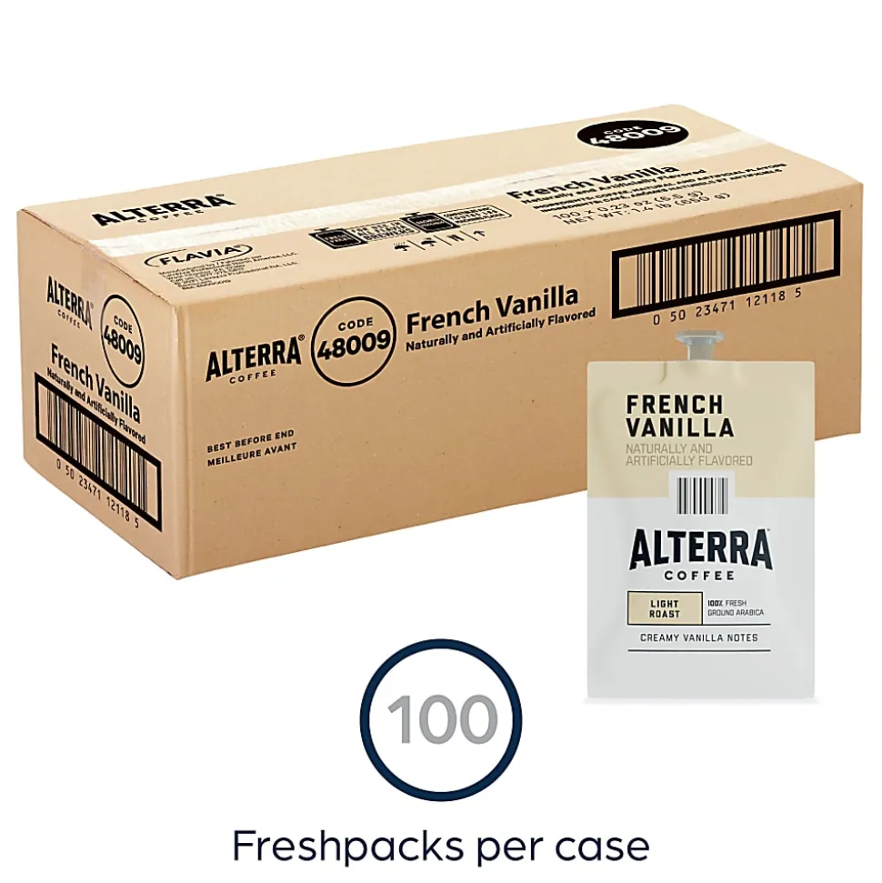 FLAVIA® Coffee ALTERRA® Single-Serve Coffee Freshpacks, French Vanilla, Carton Of 100