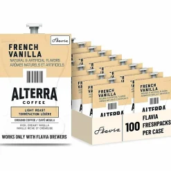 FLAVIA® Coffee ALTERRA® Single-Serve Coffee Freshpacks, French Vanilla, Carton Of 100