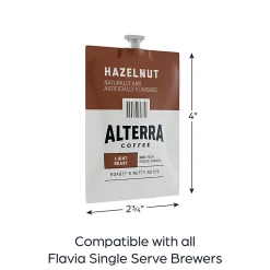 FLAVIA® Coffee ALTERRA® Single-Serve Coffee Freshpacks, Hazelnut, Carton Of 100