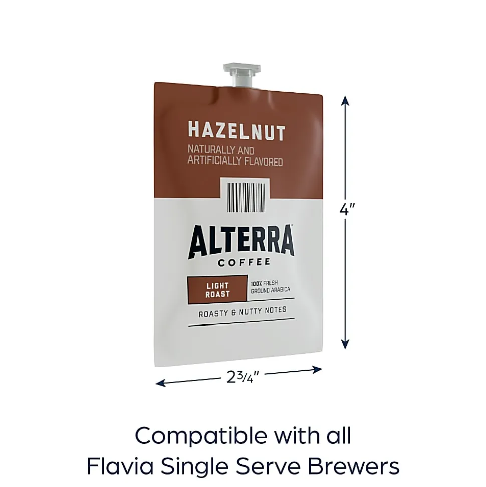 FLAVIA® Coffee ALTERRA® Single-Serve Coffee Freshpacks, Hazelnut, Carton Of 100