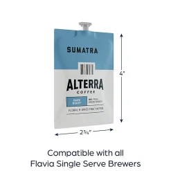 FLAVIAĀ® Coffee ALTERRAĀ® Single-Serve Coffee Freshpacks, Sumatra, Carton Of 100