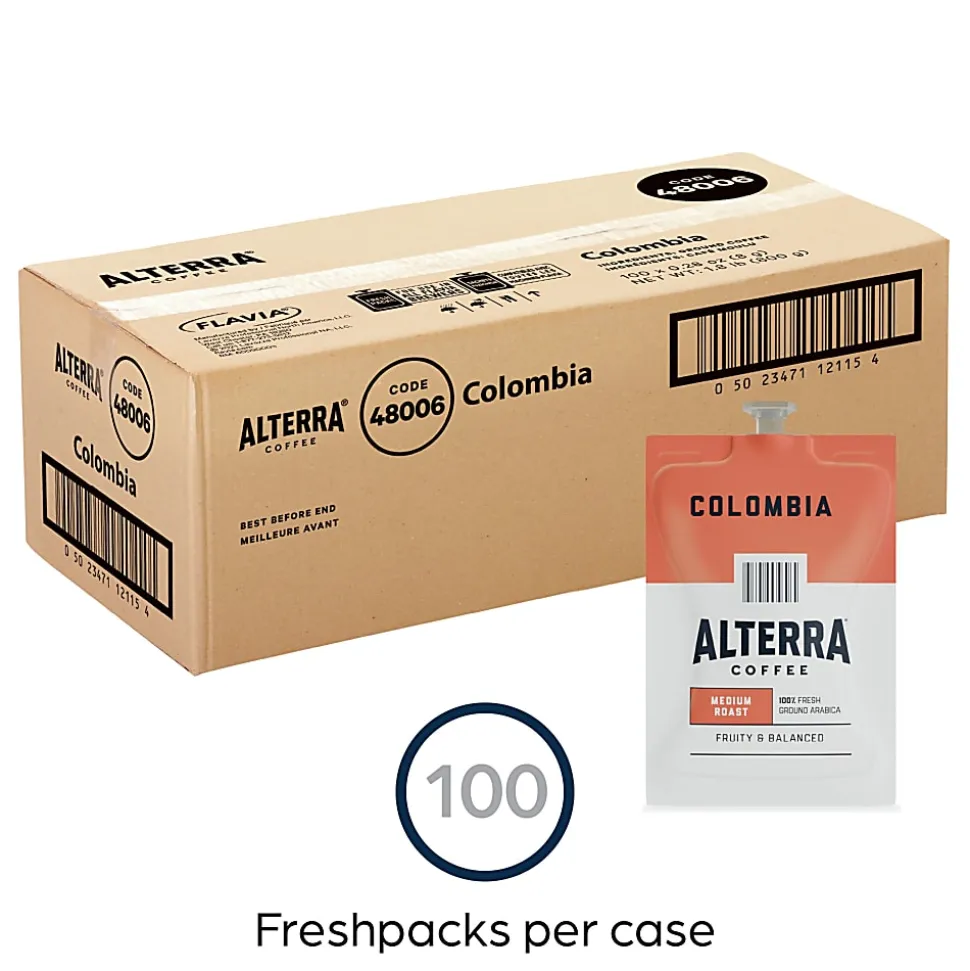 FLAVIA® Coffee ALTERRA® Single-Serve Coffee Freshpacks, Colombia, Carton Of 100