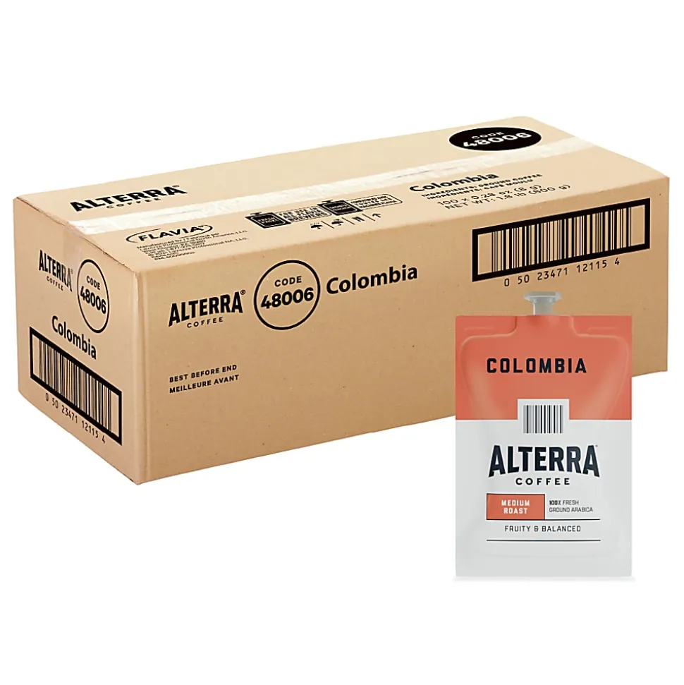 FLAVIA® Coffee ALTERRA® Single-Serve Coffee Freshpacks, Colombia, Carton Of 100