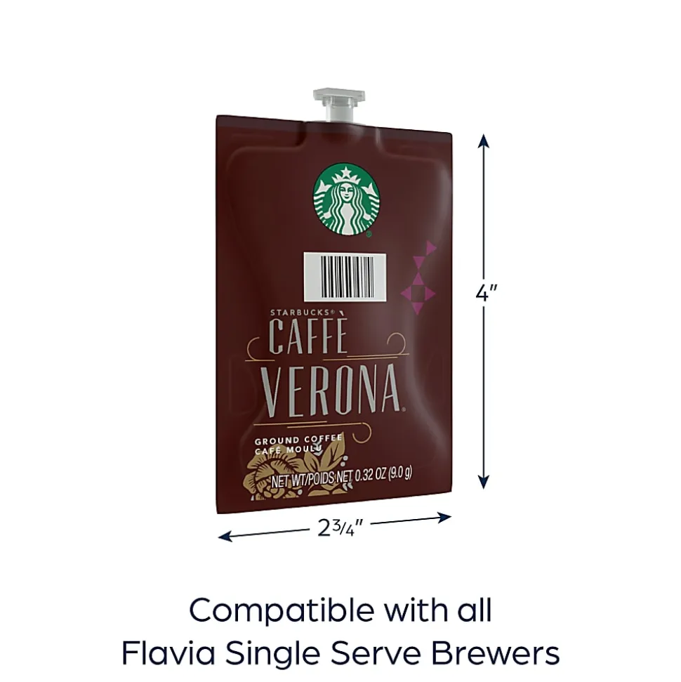 Flavia Starbucks Caffé Verona Coffee Freshpacks, Dark Roast, 0.32 Oz, Case Of 76 Freshpacks