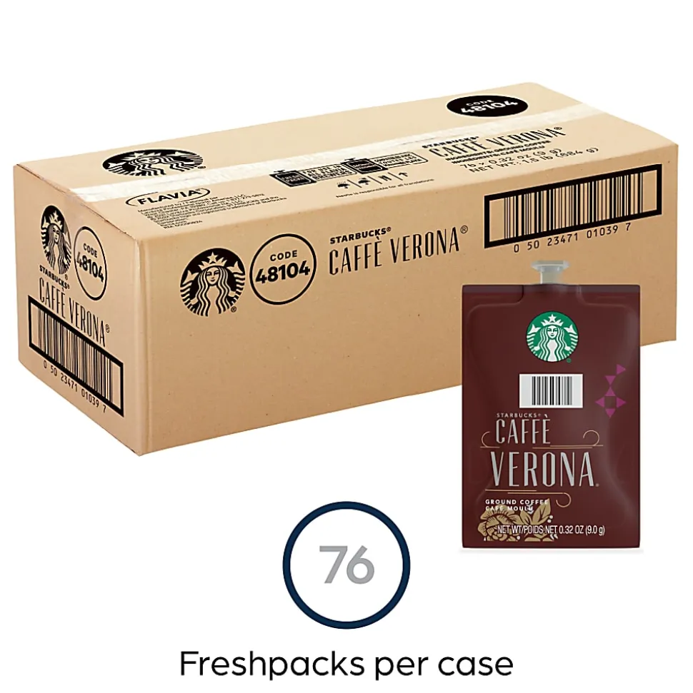 Flavia Starbucks Caffé Verona Coffee Freshpacks, Dark Roast, 0.32 Oz, Case Of 76 Freshpacks